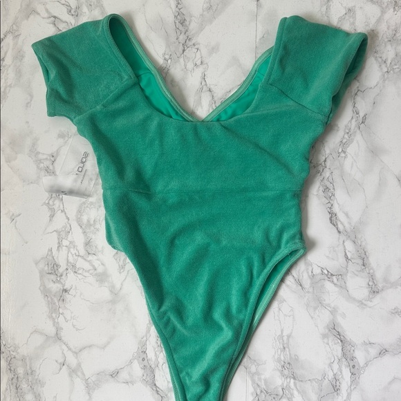 Solo Mio Swim Phyto One Piece Reversible Green Small Terry NWT - Picture 7 of 9